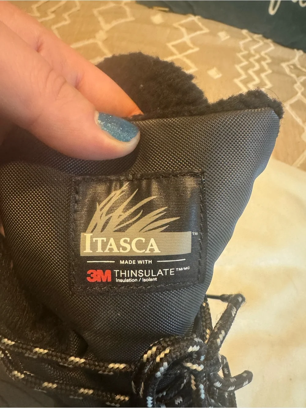 Itasca Black Insulated Winter Boots with 3M Thinsulate